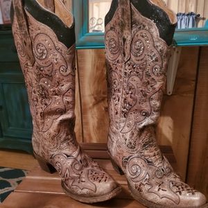 Womens corral cowgirl boots